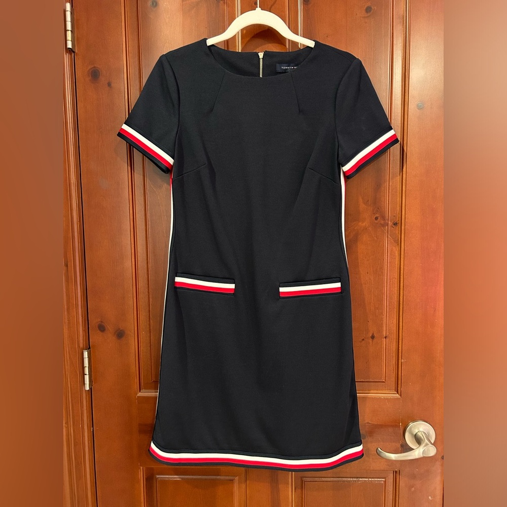 Tommy Hilfiger Striped Trim Dress